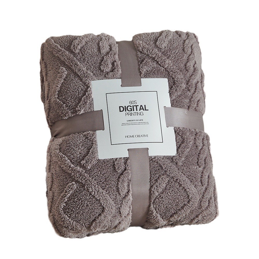CA Manta gruesa para bebé, de franela jacquard de color puro, de felpa para niños, suave manta de coral polar para bebé
