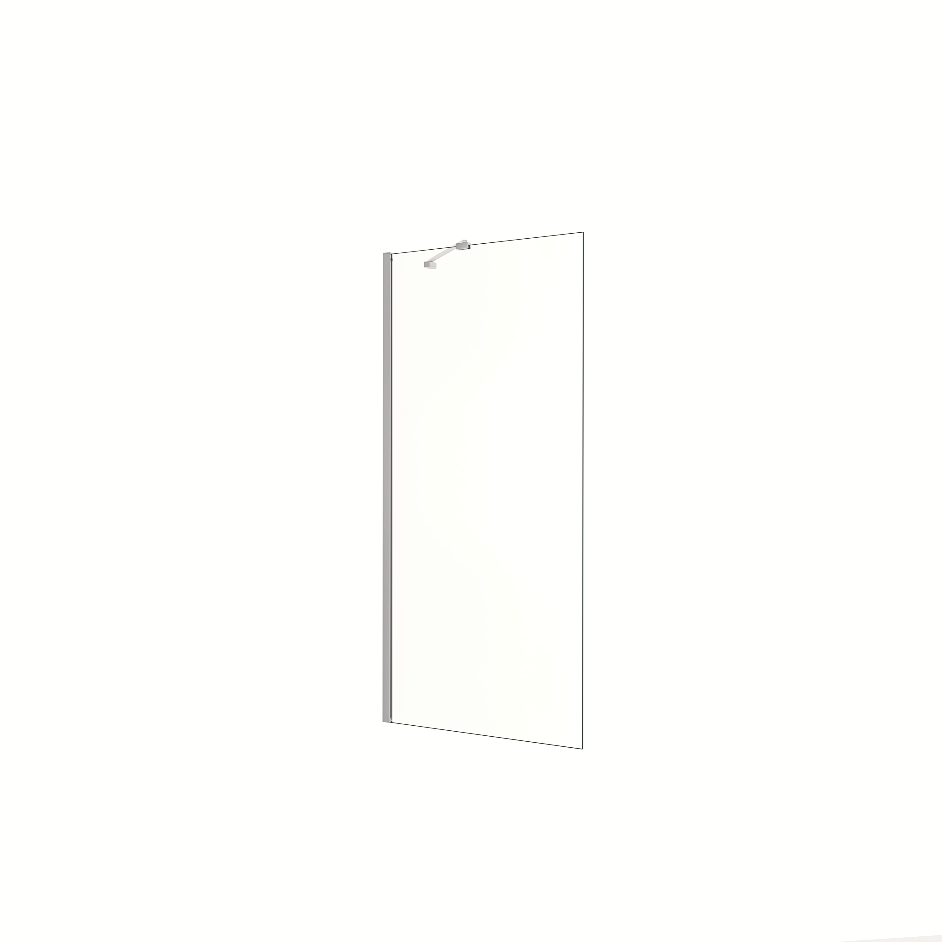 AICA SANITARIOS - Mampara de ducha fija - Vidrio Antical 8mm con Barra 45cm - Altura 200cm