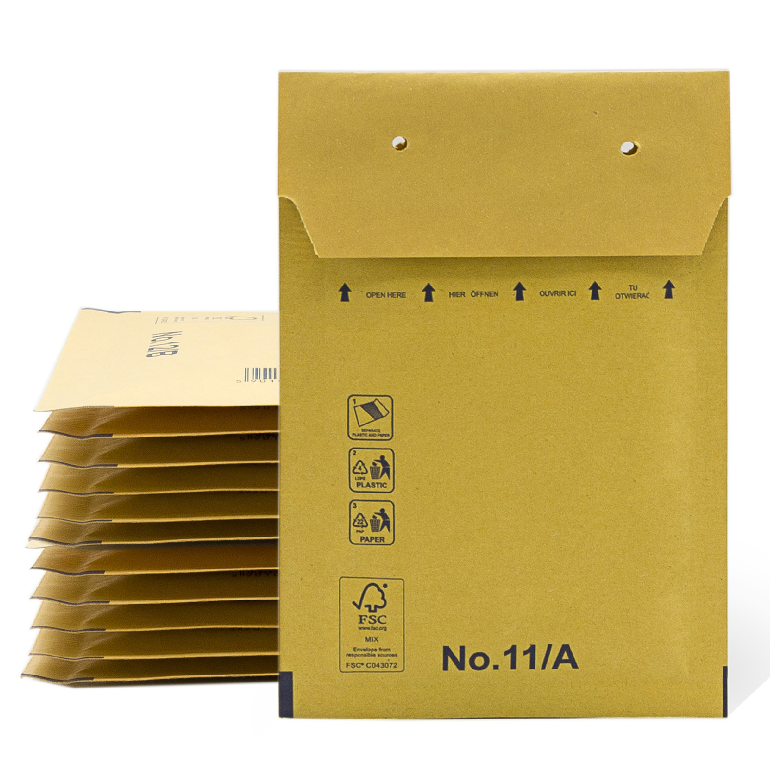 Sobres Acolchados, Sobres de Burbujas, Sobres Acolchados de Burbujas Kraft con Cierre Autoadhesivo, Bolsas para Envíos de Ropa, Sobres Acolchados Kraft - SIDI (100x165mm, 50 uds)