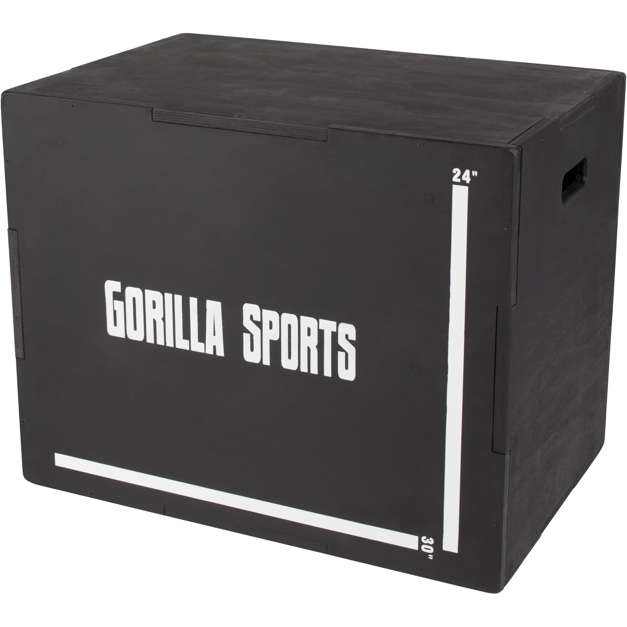 Gorilla Sports Plyobox Cajón de Salto Cajón Polimétrico en Negro