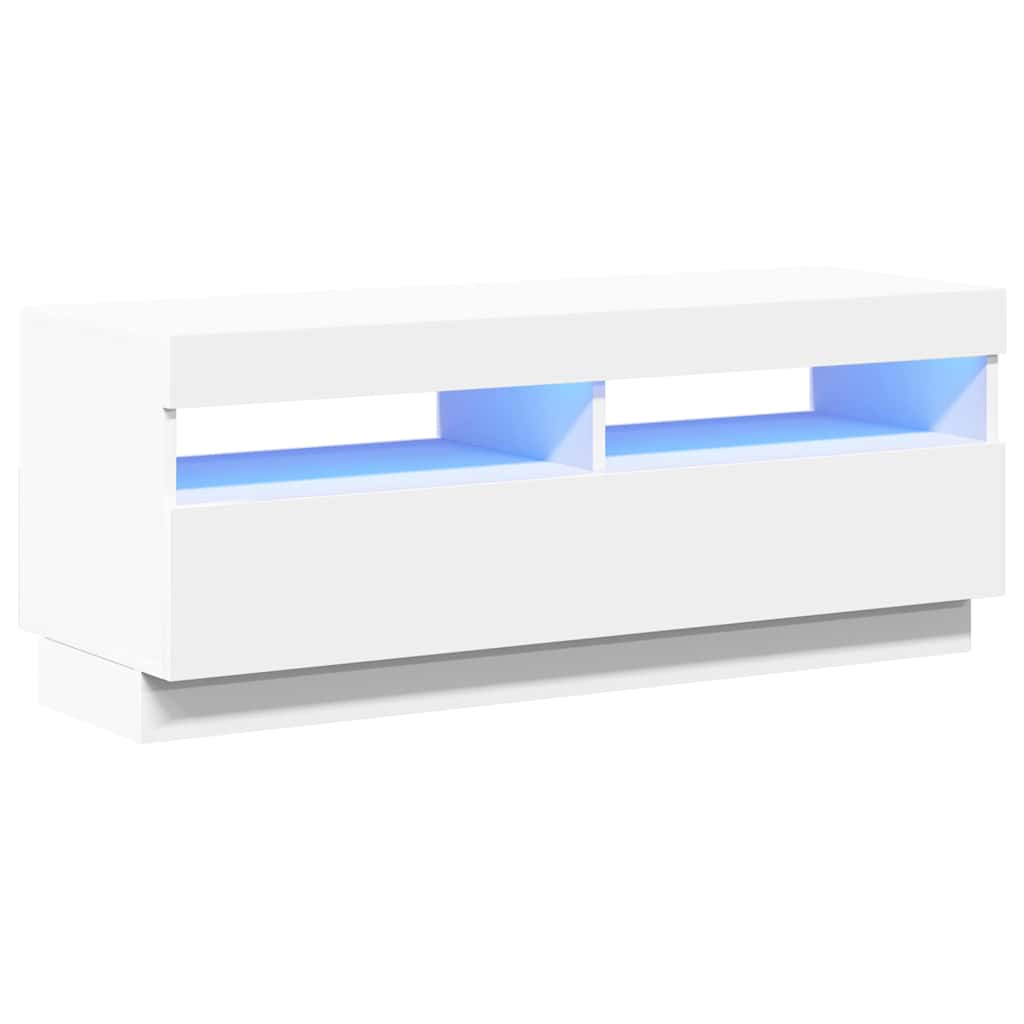 vidaXL Mueble para TV con luces LED blanco 100x35x40 cm