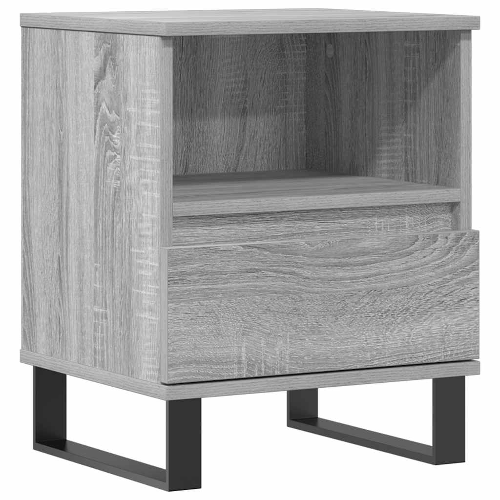vidaXL Mesita de noche madera de ingeniería gris Sonoma 40x35x50 cm