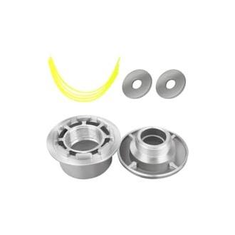 CA Cabezal universal de aluminio para desbrozadora Sollbry - Cabezal de hilo de aluminio - Cabezal de hilo doble - Hilo de nailon - Para desbrozadora de jardín
