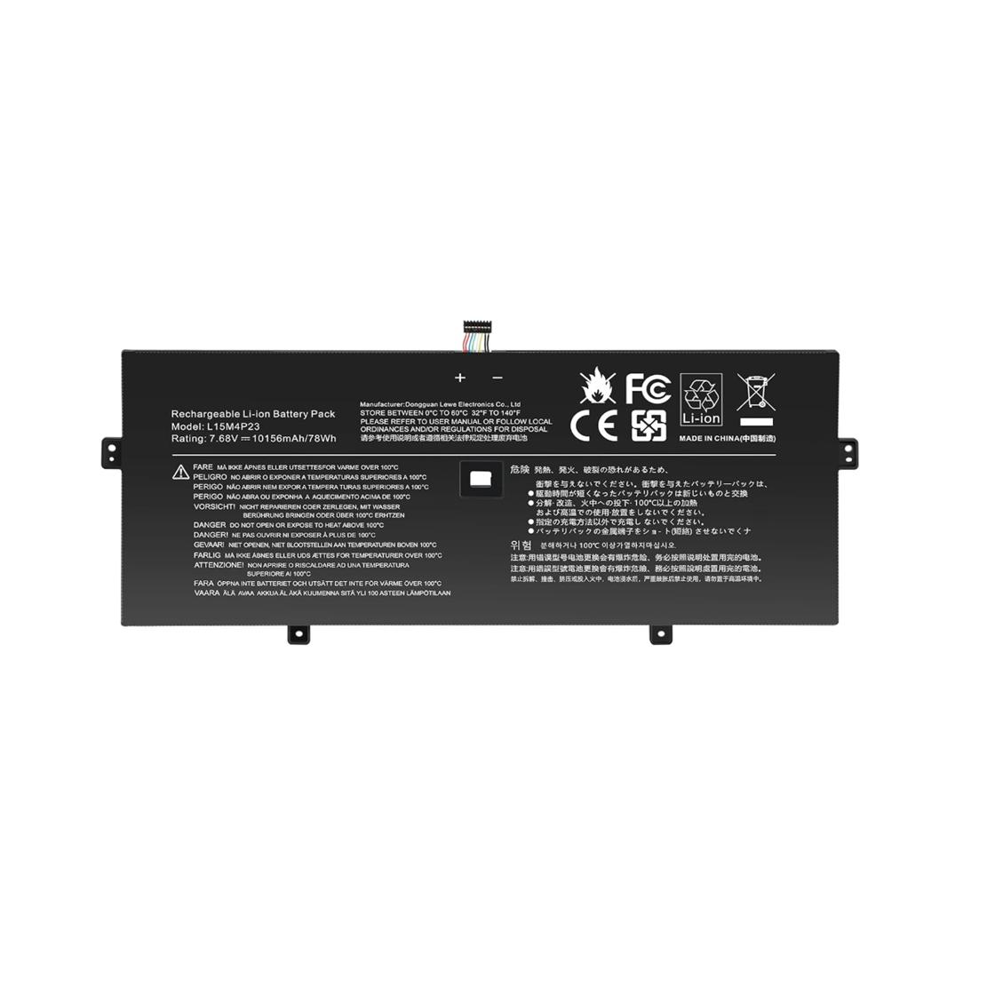 Batería de Ordenador portátil para Lenovo Yoga 5 Pro Series 7.68V/78Wh , para Lenovo Ideapad Yoga 910-13IKB Glass Series, para Lenovo Ideapad Yoga 910-13IKB Series, L15M4P23 L15M4P21