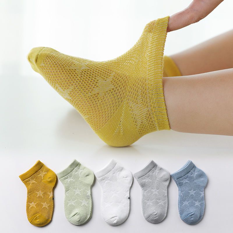 TK Calcetines De Verano Para Niños Y Niñas 5 Pares Calcetines Deportivos Transpirables De Algodón Y Poliéster Para Niños De 0 a 8 Años Estilo Casual Y Cómodo