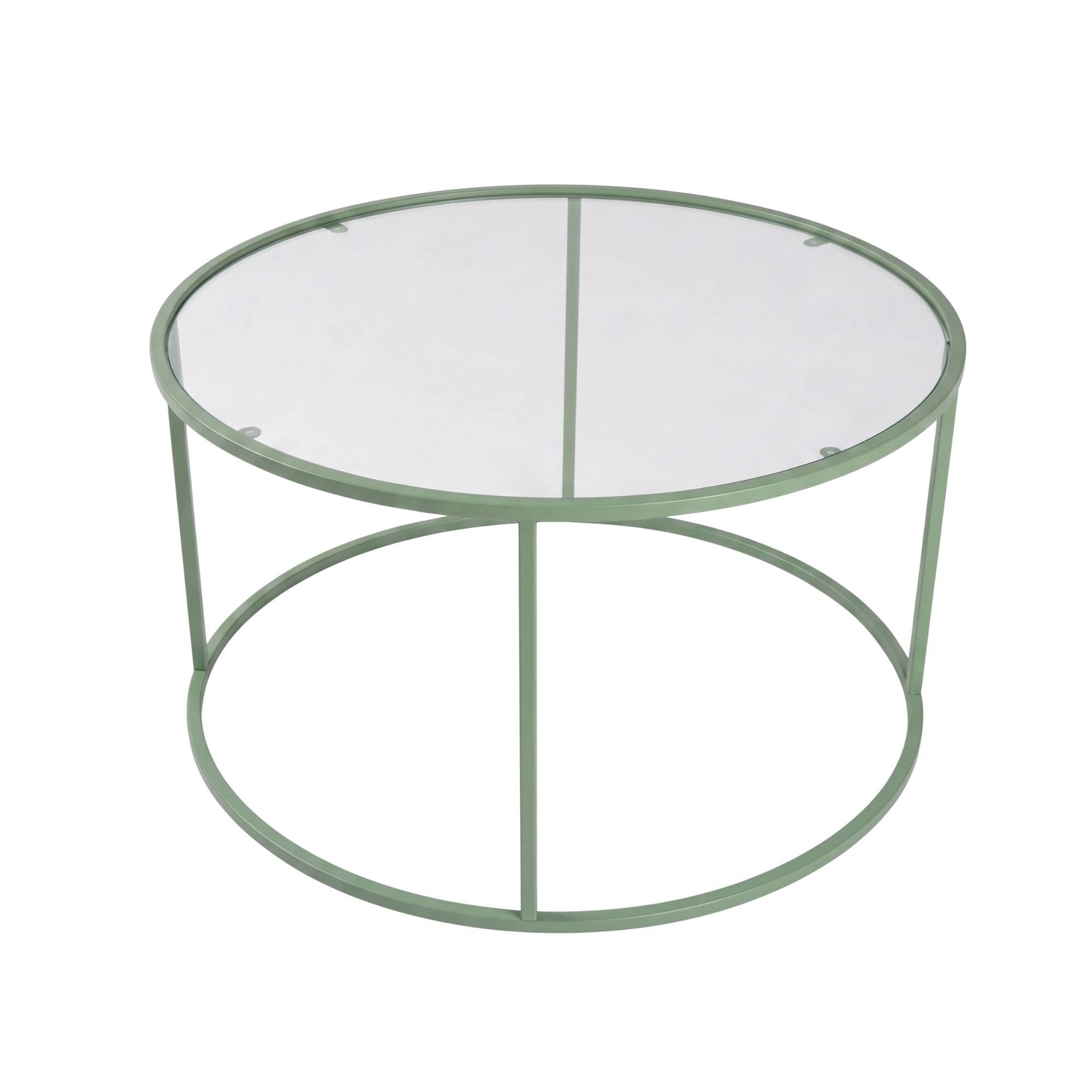 Habitat y Jardin - Mesa de centro de madera <<Mint-Trs-80-Nrd-Srk>> - 80 x 43 x 80 cm - Color menta