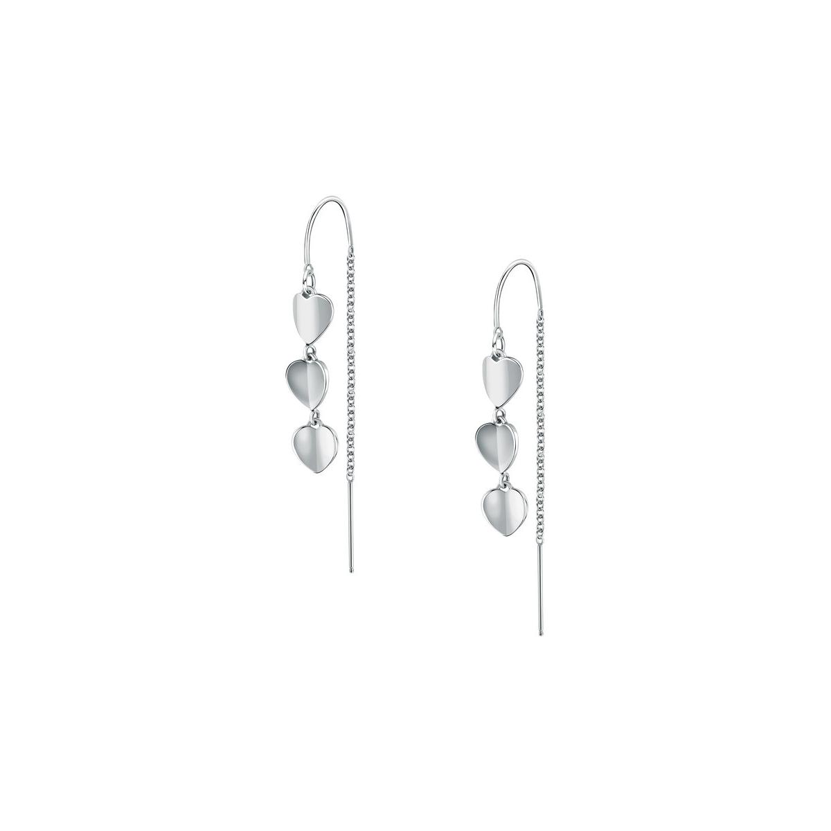 Morellato Pendientes Mujer Paillettes ?13.3mm Hook Earr. Heart De Acero Plateado Saww07