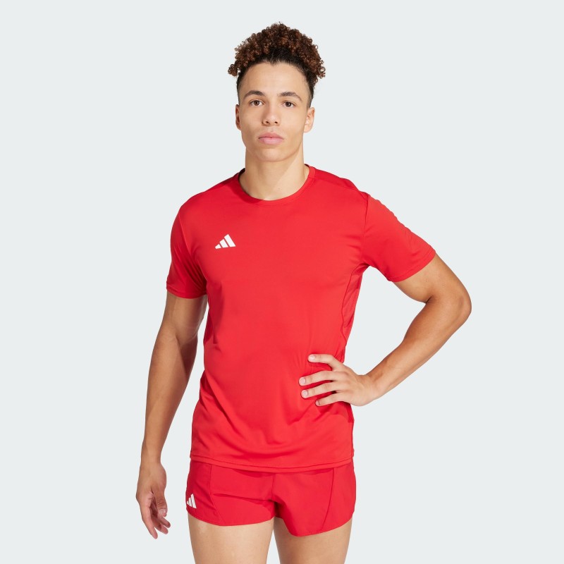 Camiseta Manga Corta Adidas-adizero E Tee-it1828 Rojo-hombre