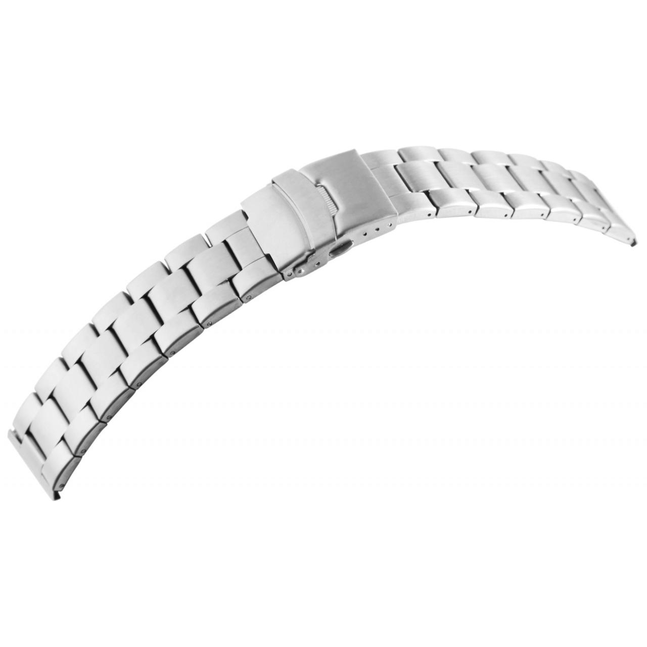 Bracelete para Reloj em Aço Inoxidável Prateada 20 mm