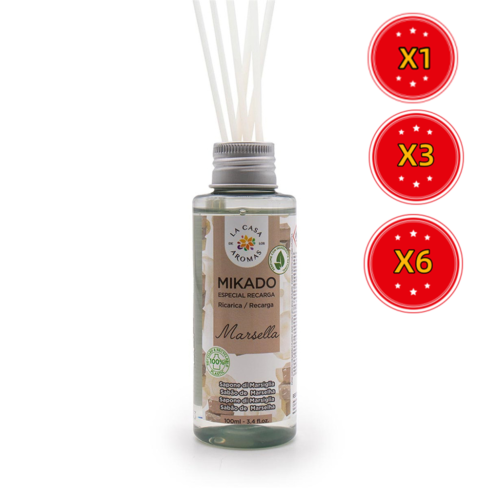 Mikado - Colección Exquisita de Aromas Naturales - Ambientador 100 Ml - Pack de 6 Unidades