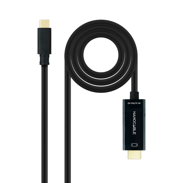 Nanocable cable conversor usb-c a hdmi 4k@60hz - usb-c/m-hdmi/m - 5m - color negro