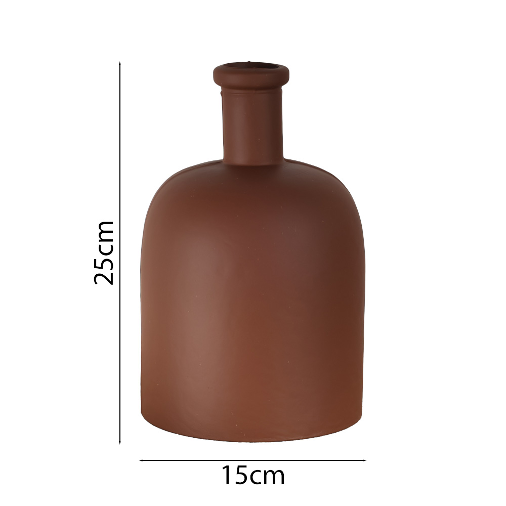 Poenia Arte Floral – Botella Decorativa de Cerámica D15×H25 cm REF 2385 | Jarrón de Estilo Artesanal para Centros de Mesa, Decoración de Interior, Flor Seca o Artificial, Salones, Entradas y Espacios Contemporáneos