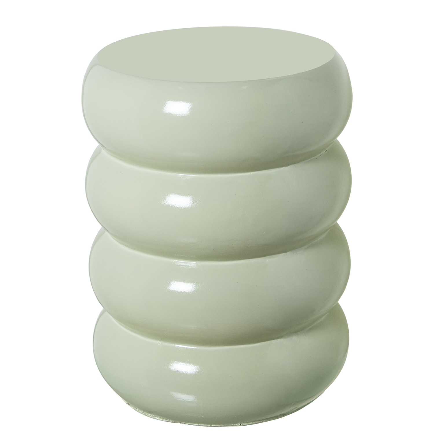 Mesa auxiliar fibra de vidrio verde brillo, material otros, medidas 35x35x46 cm Fijalo
