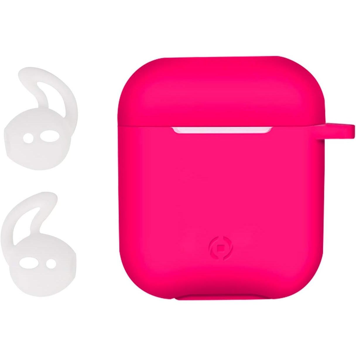 CELLY Funda De Silicona Para Estuche AirPods Fucsia