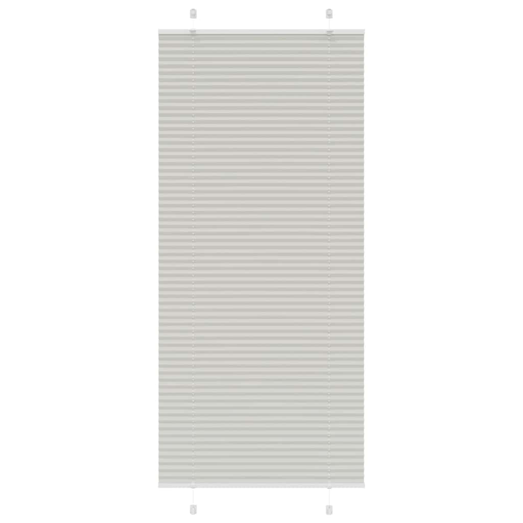 vidaXL Estor Plisado gris claro 95x200 cm Tela Ancho 94,4 cm Poliéster