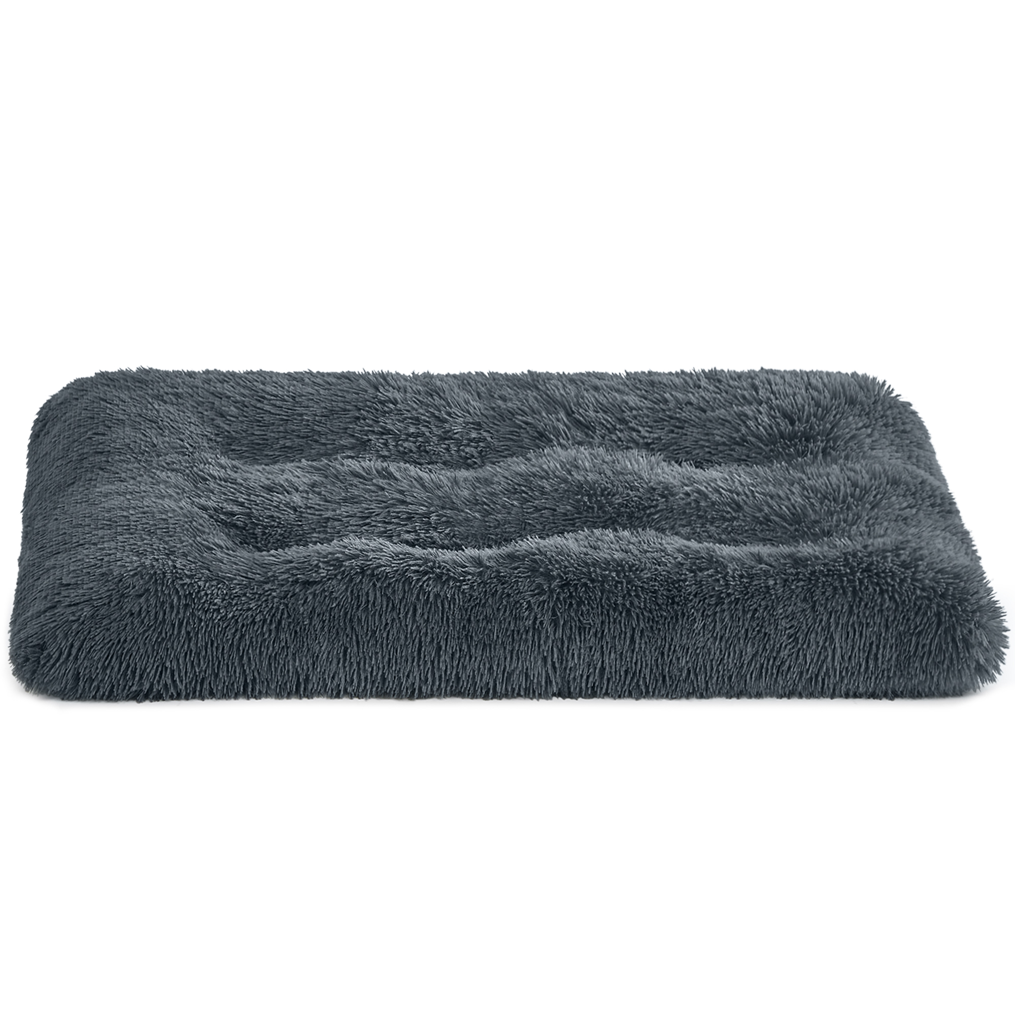 FEANDREA Cama para Perros, Sofá para Mascotas, 95 x 60 cm/110 x 73 cm, Lavable a Máquina, Cojín para Perros, Gris Ombré/Gris Ahumado
