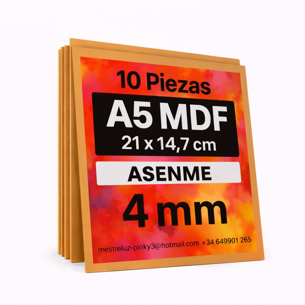 ASENME 10 unidades lámina de madera MDF tamaño A3