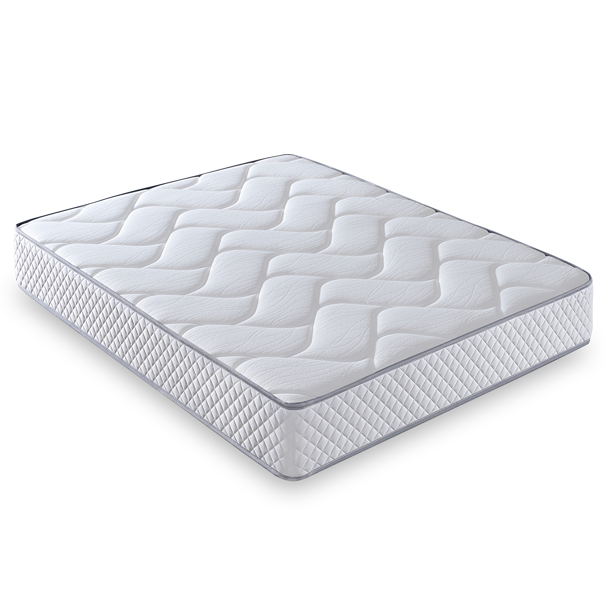 Colchón viscoelástico LuxiaBed MemoryVex, confort + firmeza media + adaptabilidad, higiénico y transpirable, gris, modelo Genius, alturas 26, 30 y 26 cm con muelles