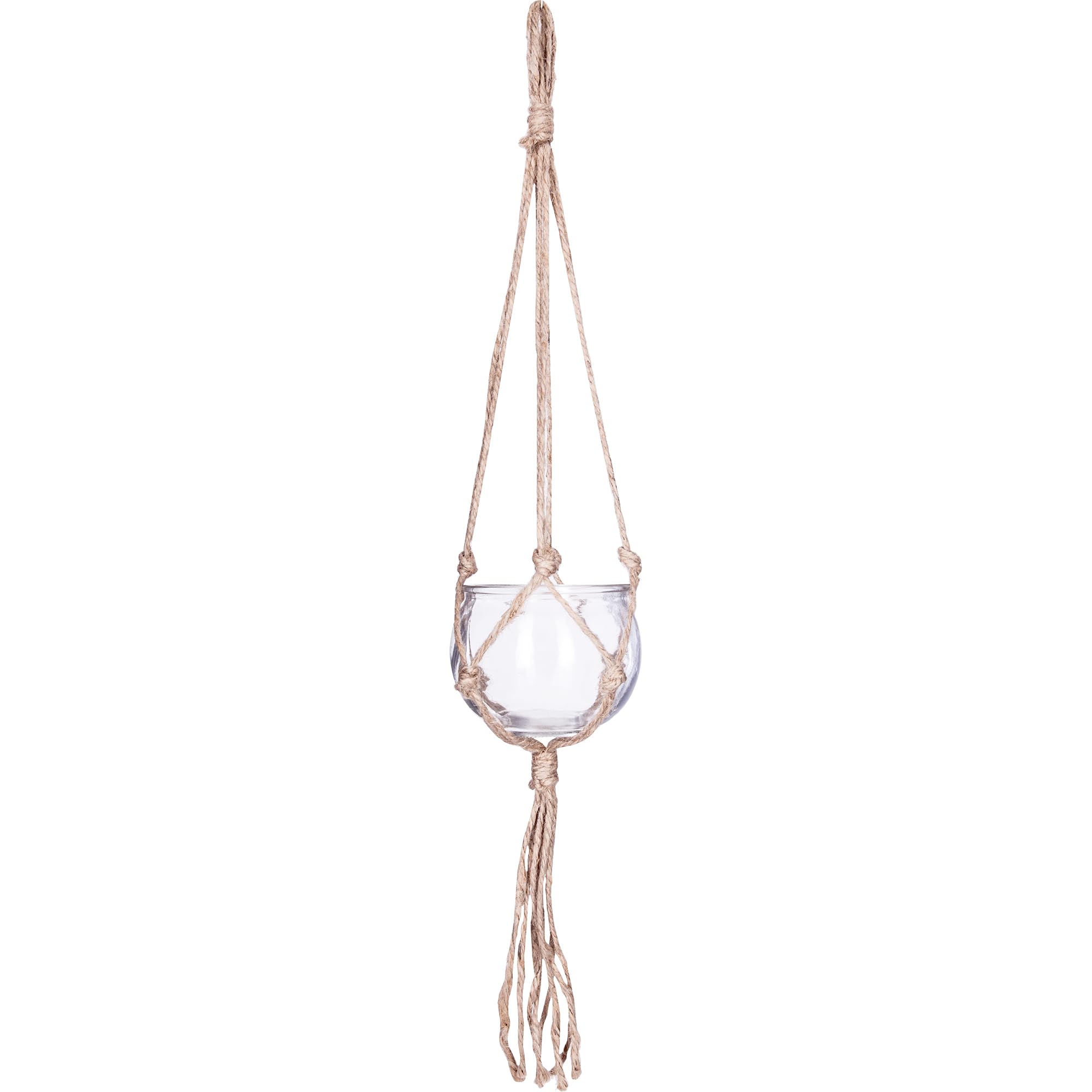 bola de cristal y colgante de yute ø10.5cm