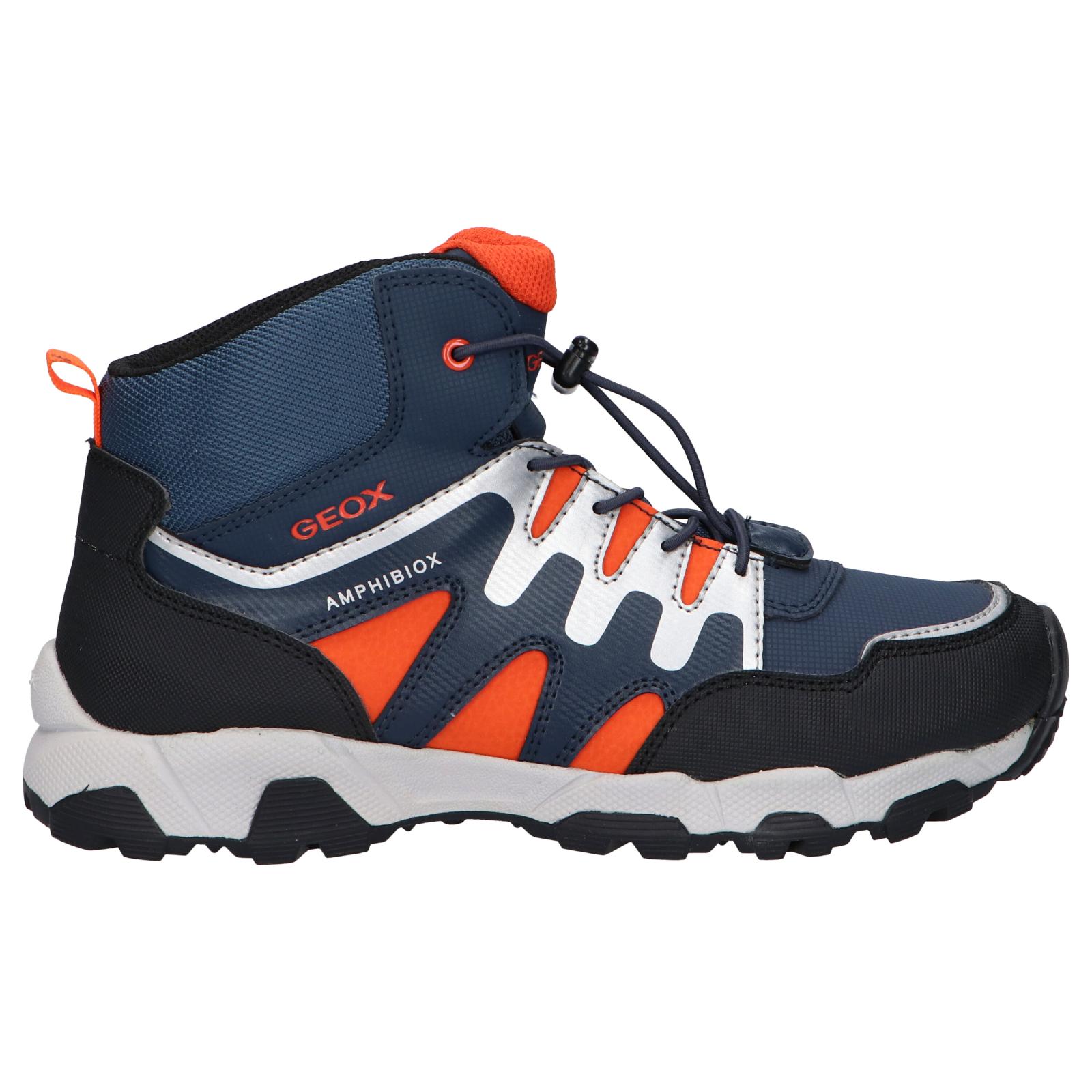 Boy's ankle boots geox j263za 0cefu j magnetar c0820 navy-orange