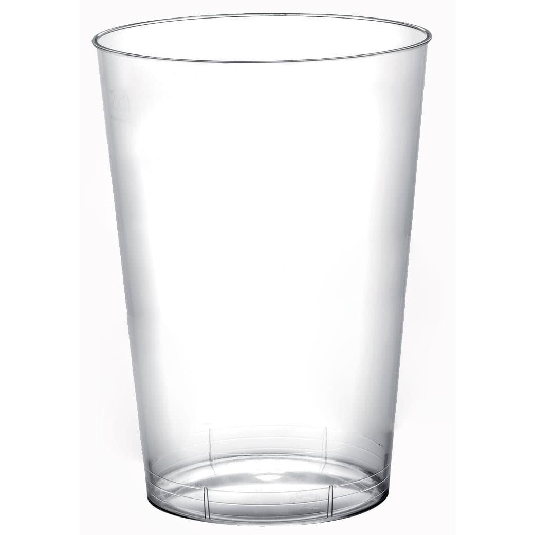MONOUSO | Vaso Reutilizable PS Cristal Moon Transp. 230ml (25 Uds)