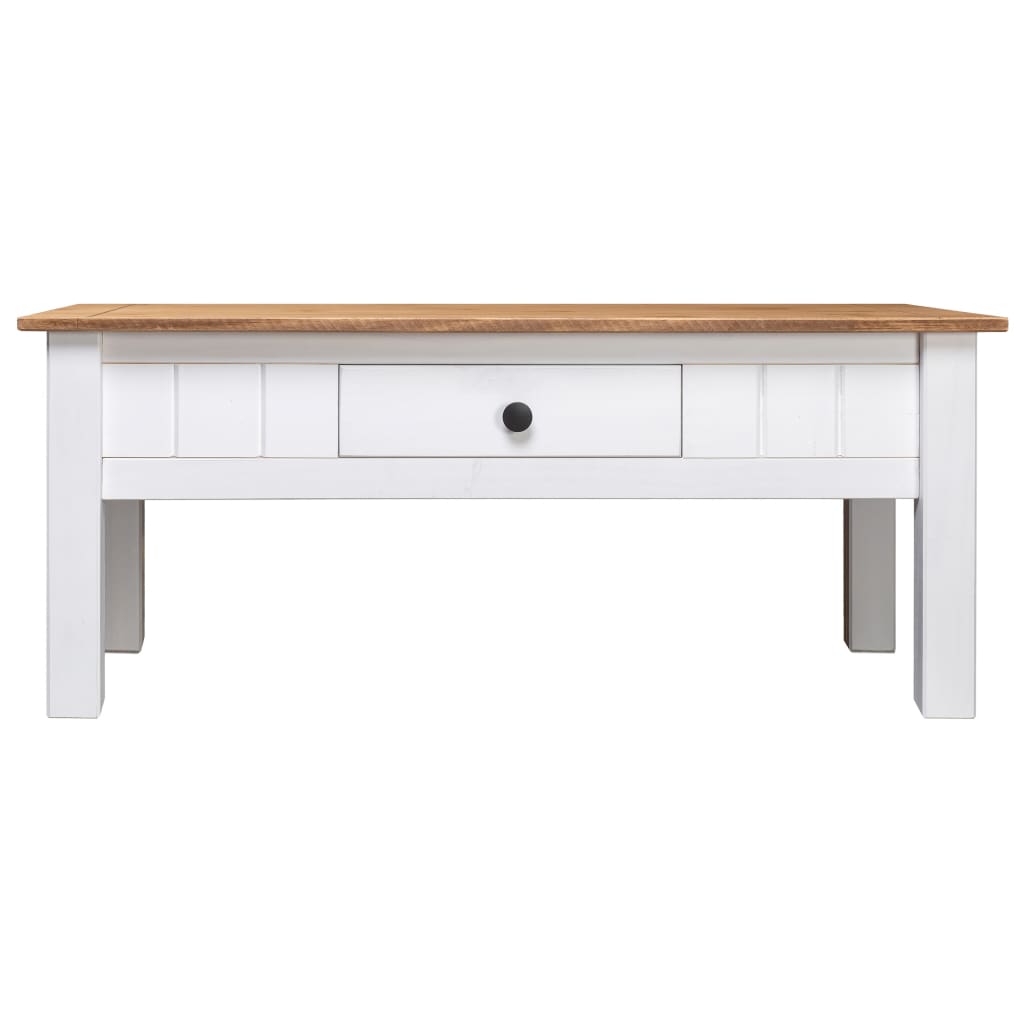 Vidaxl Mesa de Centro Madera Maciza de Pino Estilo Panamá 100x60x45 Cm Marrón
