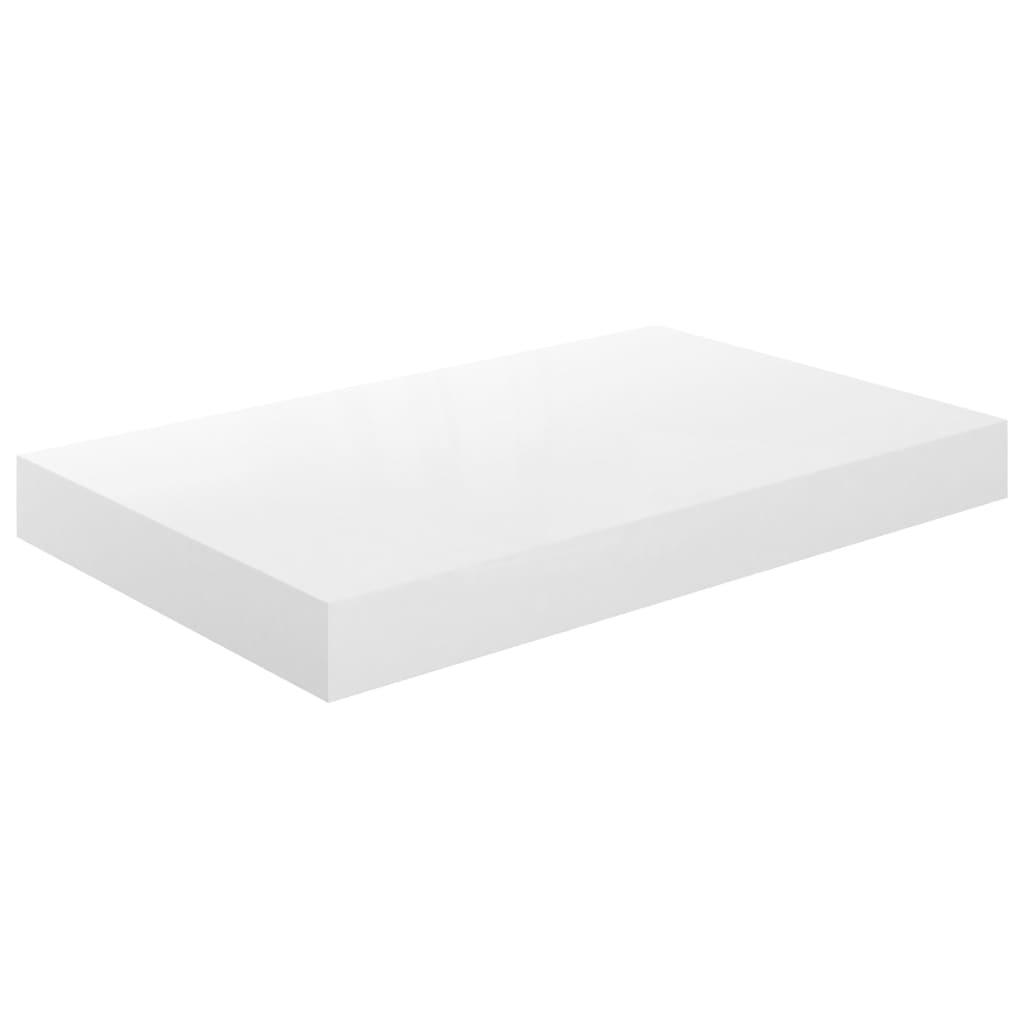 vidaXL Estante flotante de pared MDF 40x23x3,8 cm Blanco brillante, negro brillante, gris brillante Mueble Almacenaje Estantería para Oficina, Estudio, Dormitorio Estantería/Librería/ mueble de Almacenamiento