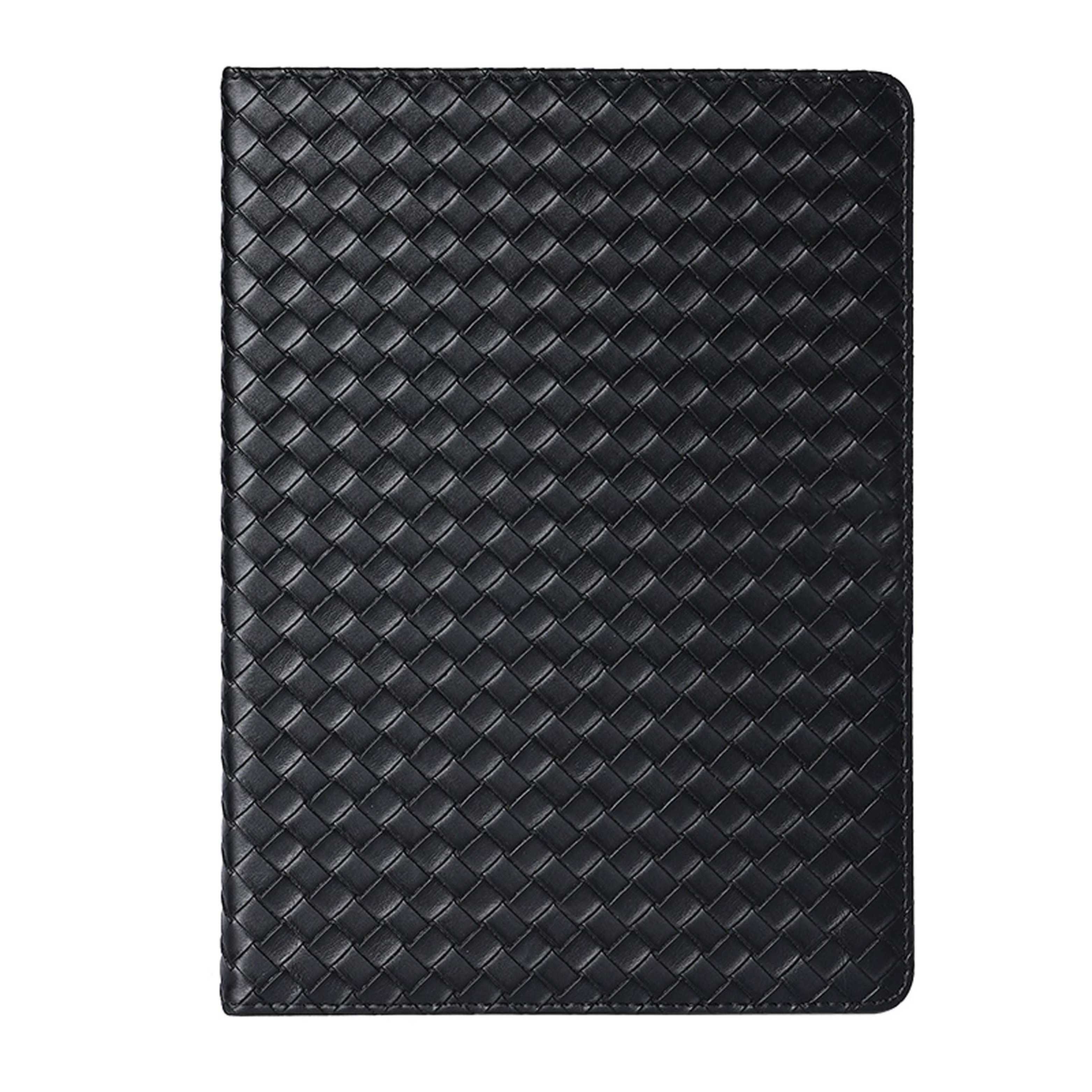Funda para iPad de Cuero Sintético Trenzado Negro