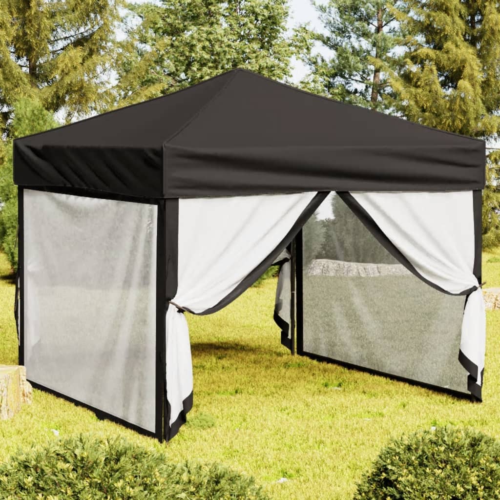 vidaXL Carpa para Fiestas Plegable con Paredes 3x3 m Cenador Color Antracita,  Taupé,  Azul y mas
