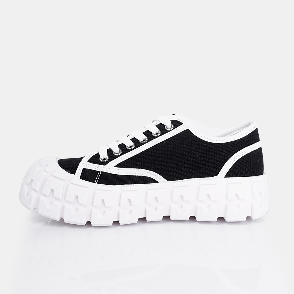 1990s Zapatillas Deportivas Mujer Lona Suela Gorda 5cm