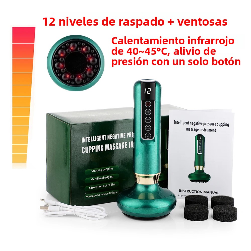 TK Masajeador De Taza Inteligente Con 12/6 Niveles Y Calentamiento Infrarrojo Móvil Relajante De Meridianos Sin Cable