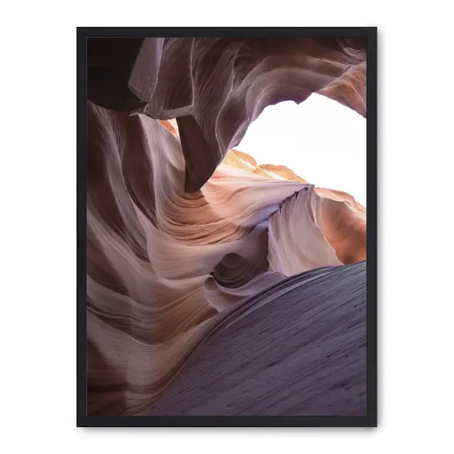 Lámina con marco negro CANON I 21x30 cm, Póster impreso en papel de primera calidad de 180gr, montado sobre marco de madera MDF acabado en negro., Naturaleza - Desierto