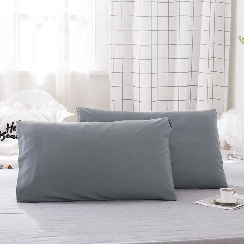 TK 2PCS Fundas Para Almohadas Cómodas Y Suaves Para El Dormitorio No Incluye Insert Material De Poliéster 100% Sin Impresión