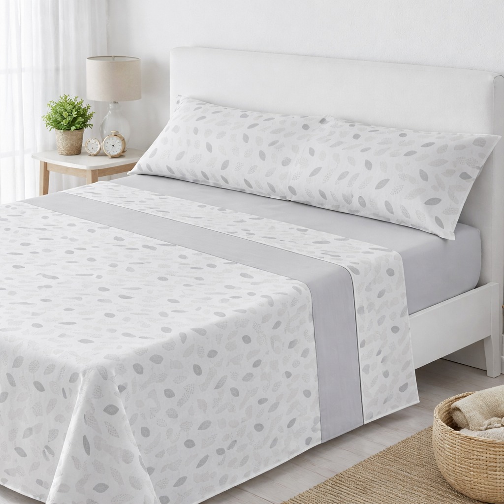 Juego de Sábanas Microfibra 100% Poliéster, Suaves y Frescas para Verano, Estampadas, incluye Bajera -Encimera-1 o 2 Funda de almohada, Entrega en España en 48 a 72 horas Escanea el QR para ver el artículo e