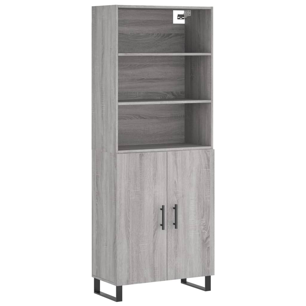 Vidaxl Aparador Alto Madera Contrachapada 2 Puertas 69,5x34x180 Cm
