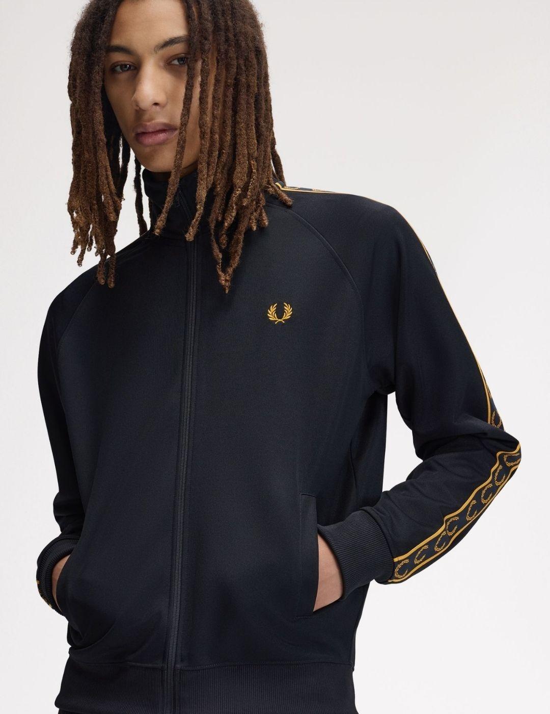 Sudadera Fred Perry Cremallera Cinta Contraste Hombre