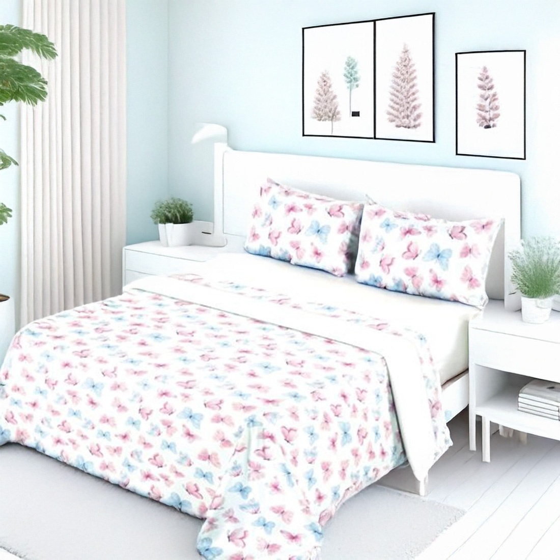 Panda Home - Juego de Sábanas de Microfibra Suave, hasta 5 Piezas: Encimera, Bajera y Fundas de Almohada - Cama 90 (160x260), 135 (210x260), 150 (230x260) y 180 (250x270) cm - Suavidad Duradera, Fácil Cuidado y Antimanchas.