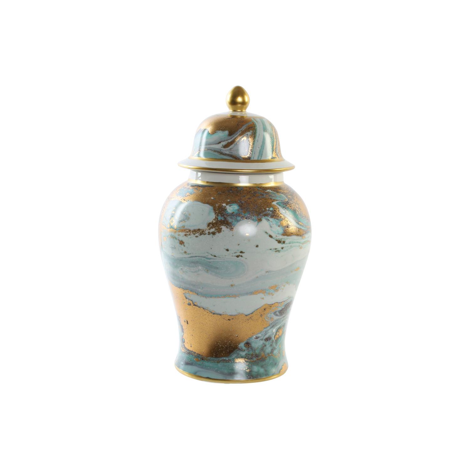 TIBOR PORCELANA 23X23X43 TAPA AZUL JR190230