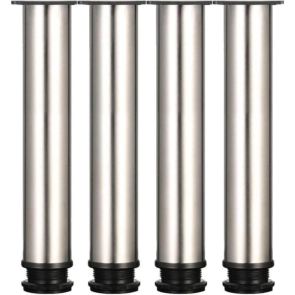 CA Patas ajustables 4 - altura 250 mm, patas de mueble gruesas, altura ajustable 0-15 mm, patas de mesa, patas de mueble, acero
