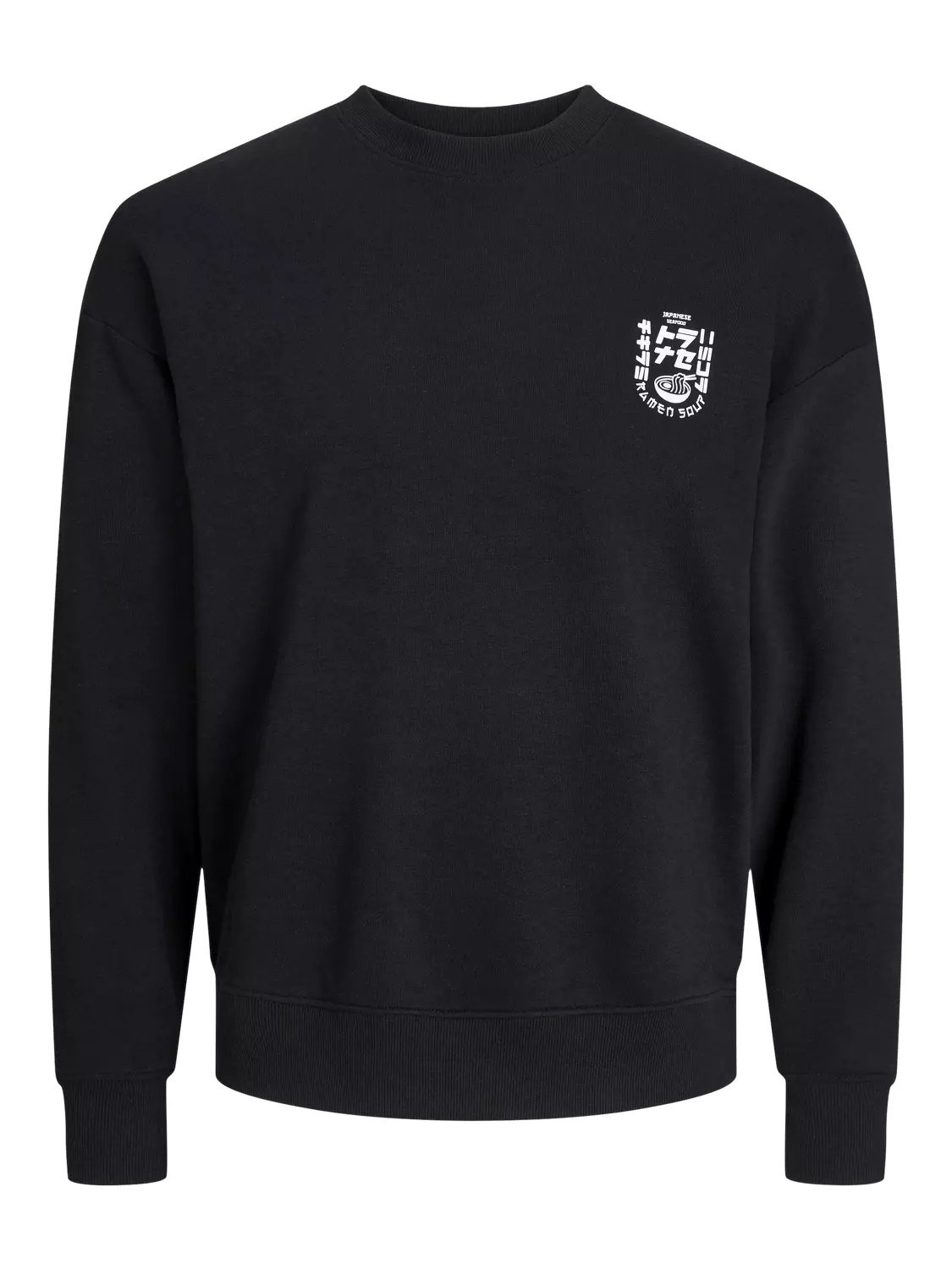Jack & Jones mod. 12249455 Sudadera de cuello redondo con dibujo gato de la suerte