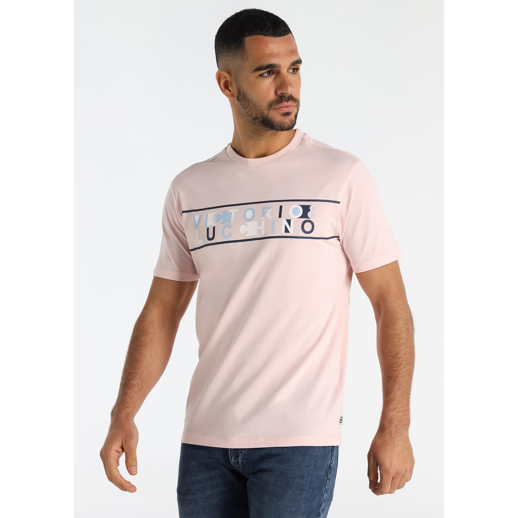 Victorio & Lucchino - Camiseta de Algodón con Gráfica Central de Gran Formato