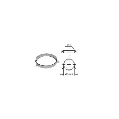 Abrazadera de vientos Inox de simple pared Ø200mm. Dinak