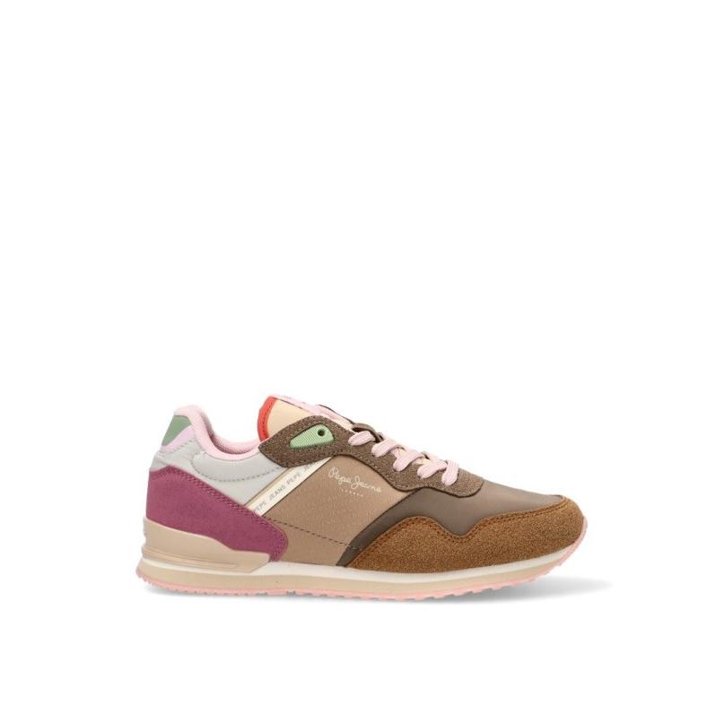Zapatillas Casual Pepe Jeans - Mujer - Suela Plana - Modelo Pgs400006 - Color Cuero