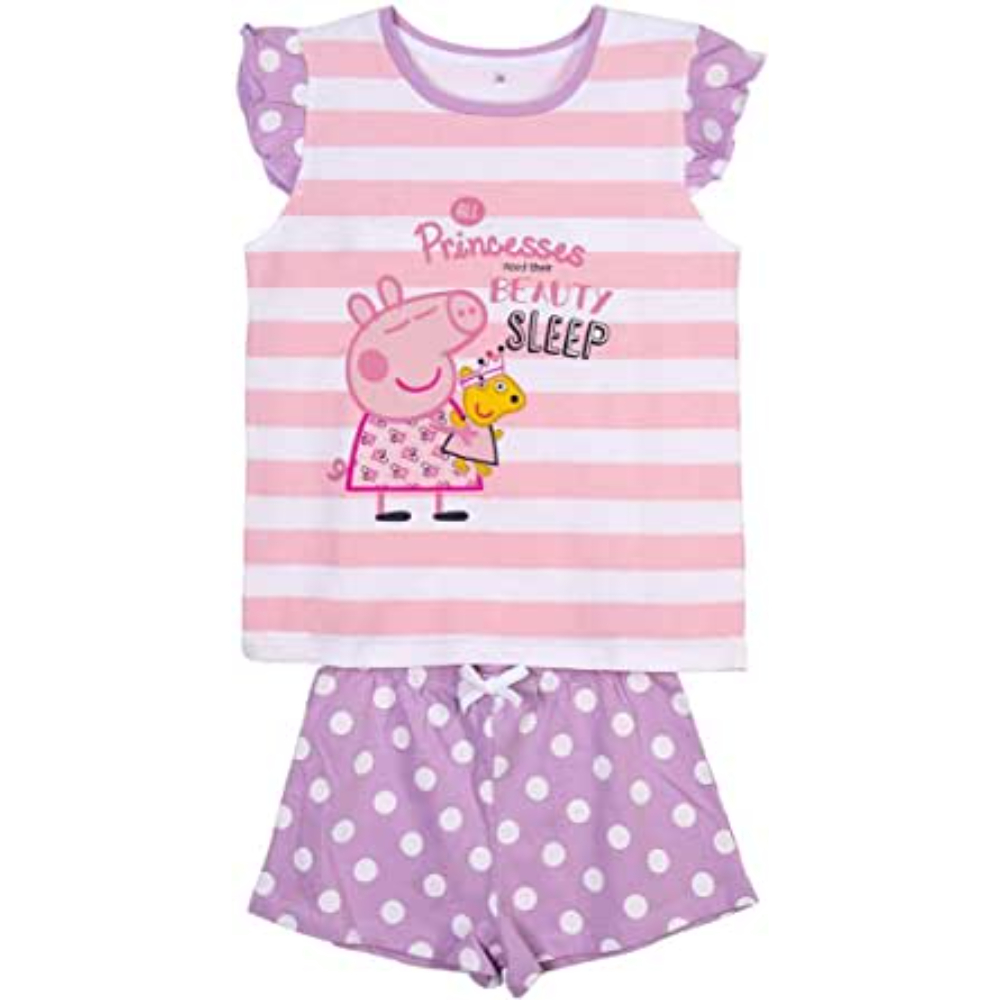 Peppa Pig Cerdá Pijama Corto 73141 Rosa Niña - Oficial y Original