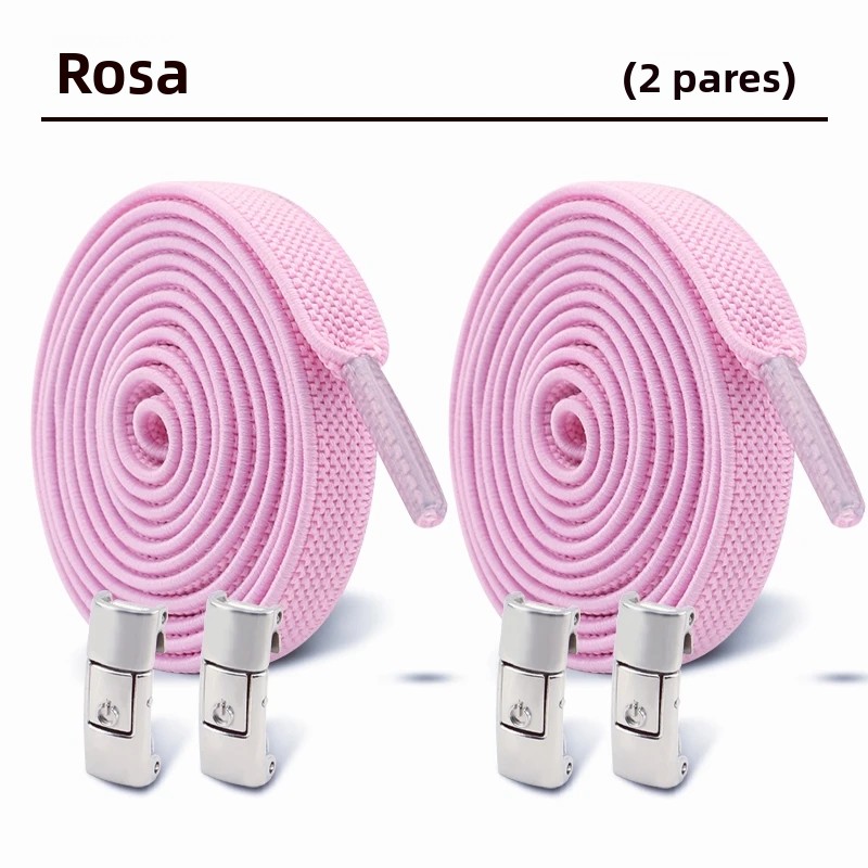 TK 2 Pares De Cordones Sin Atar 8mm Cierre Presión Cordones Elásticos Para Zapatos Niños Y Adultos Ampliados Planos Para Zapatillas