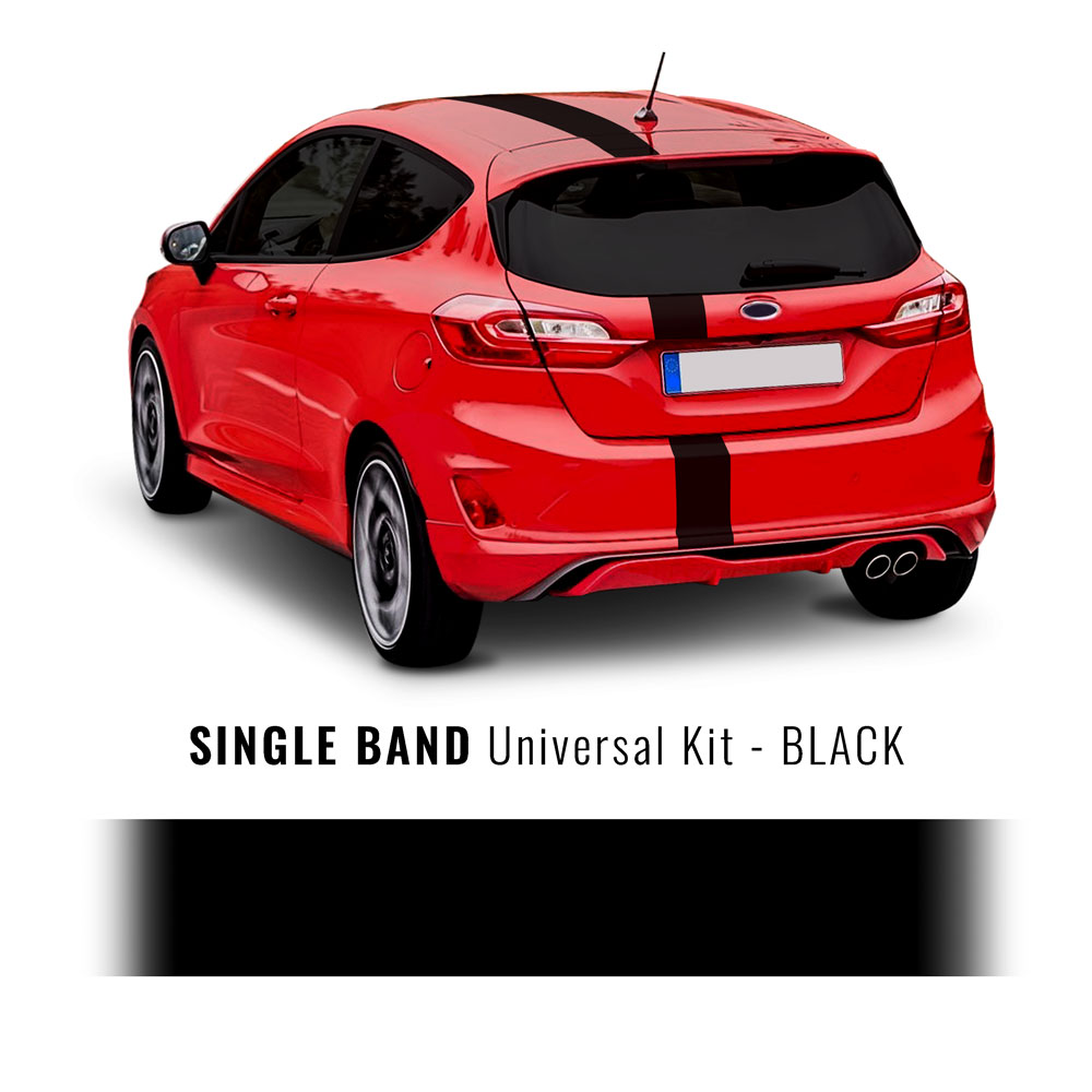 Stripe Universal Car Sticker Strip, 15x500 cm, Negro