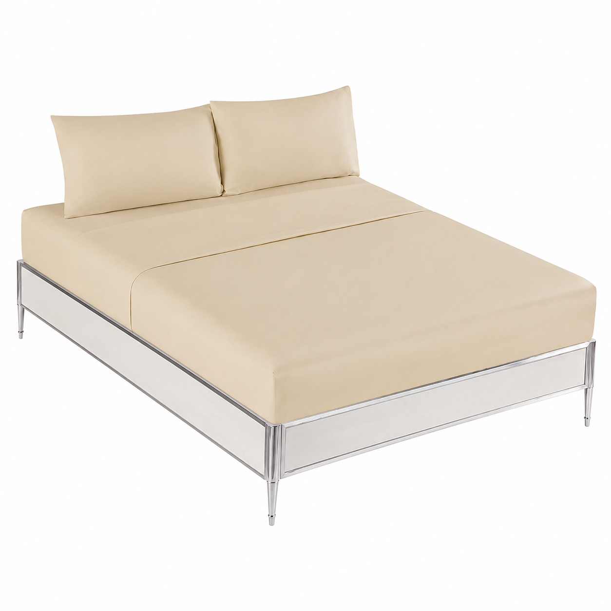 Juego de Sábanas Lisas 4 Piezas en Color Sólido para Cama 90, 135, 150 y 180 cm, Tacto Suave para Dormitorio y Uso Diario
