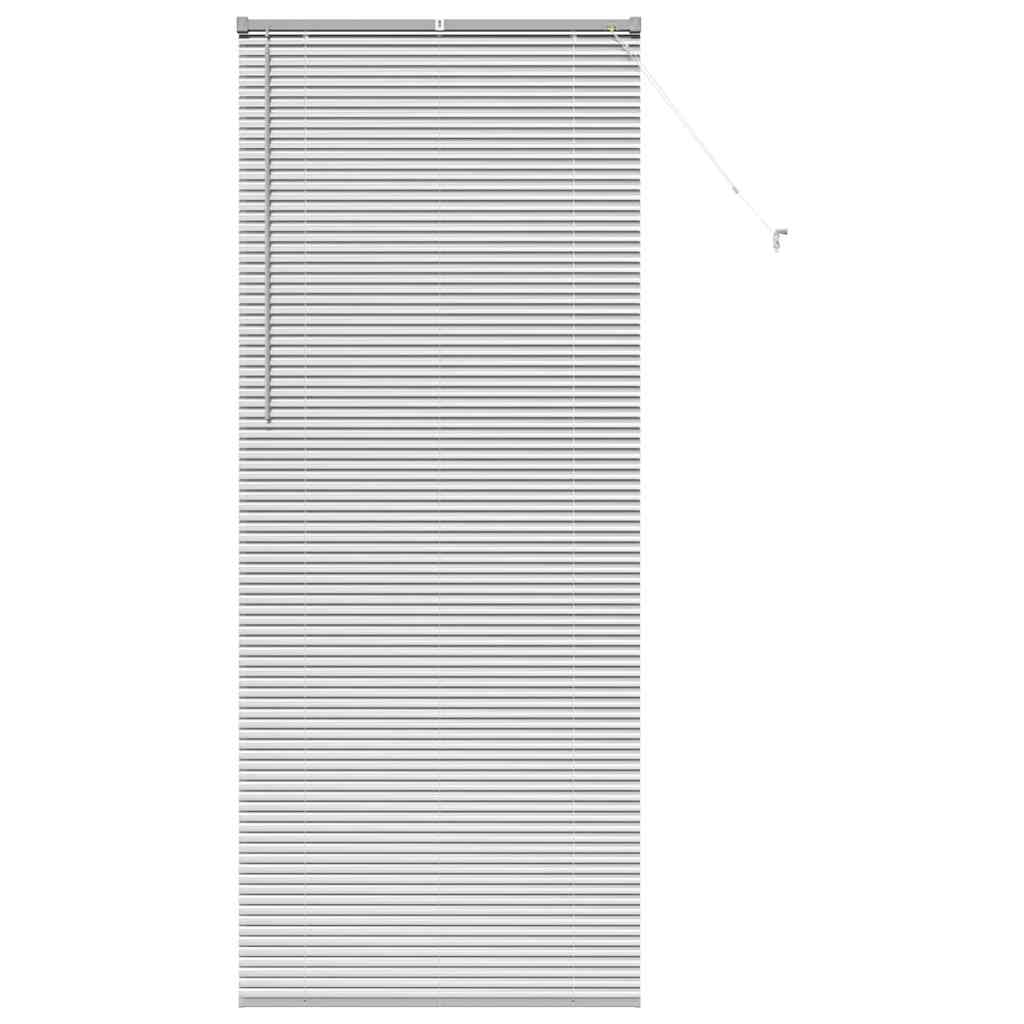 vidaXL Persianas venecianas Manual Plateado 220 x 90 cm Aluminio