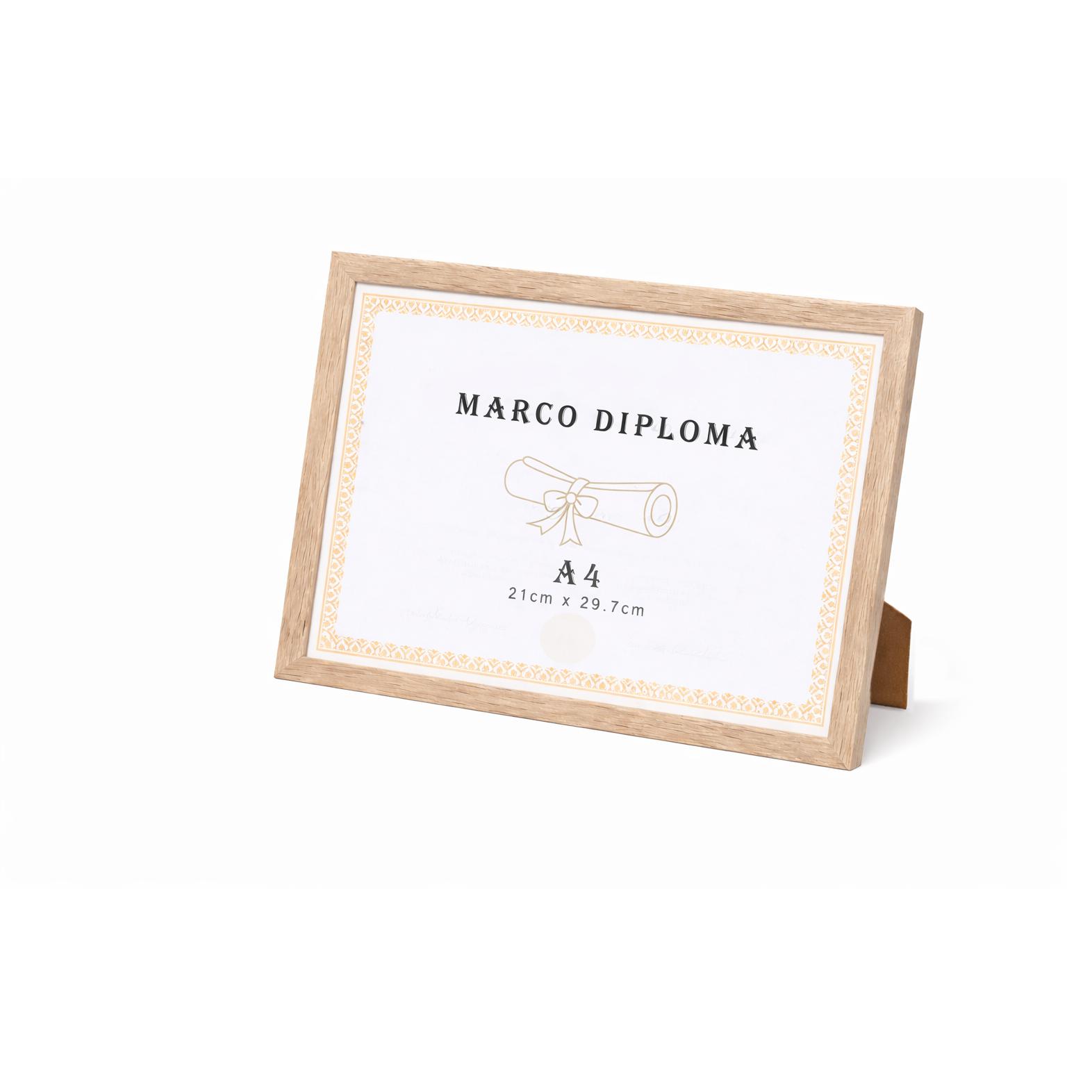 Marco para Diploma con Acabado Madera, Portadiplomas para Certificados, Títulos, Documentos y Fotos