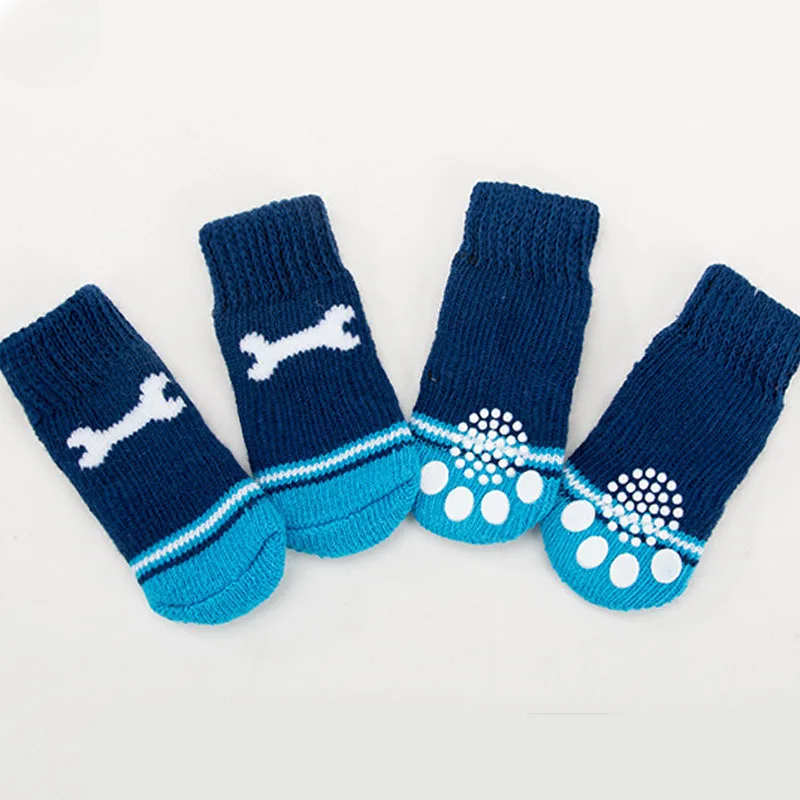 TK 4Pcs Calcetines Antideslizantes Para Perros Y Gatos Diseño De Tigre Protección De Patas Calientes Para Interior Y Exterior Regalo De Navidad